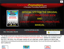 Tablet Screenshot of concert-promotions.com